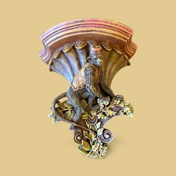 Vintage Bell Hop Monkey Wall Sconce/shelf plate - Picture 12 of 12